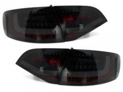 Stopuri LED compatibil cu AUDI A4 B8 (8K) Avant (2009-2012) Negru / Fumuriu Facelift LightBar Design-image-65628