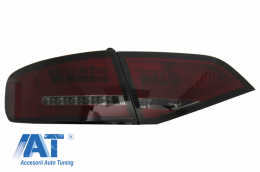 Stopuri LED compatibil cu AUDI A4 B8 Sedan Limousine (2008-2011) Rosu Fumuriu-image-6053948