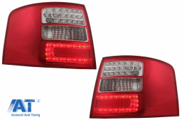 Stopuri LED compatibil cu Audi A6 4B C5 Avant (05.1997-05.2004) Rosu si Alb Geam Clar-image-6078875