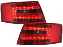 Stopuri LED compatibil cu AUDI A6 4F Limousine 04-08 Semnal LED rosu/fumuriu - RA19ELRS-image-60760