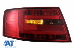 Stopuri LED compatibil cu Audi A6 C6 4F Sedan (04.2004-2008) 7-PIN Rosu Fumuriu-image-6078354