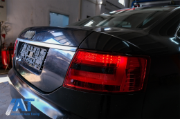 Stopuri LED compatibil cu Audi A6 C6 4F Sedan (04.2004-2008) 7-PIN Rosu Fumuriu-image-6081318