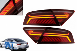 Stopuri LED compatibil cu Audi A7 4G (2010-2014) Facelift Light Bar Design-image-6079249