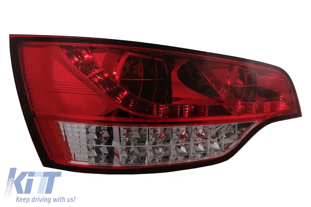 Stopuri LED compatibil cu Audi Q7 4L (2006-2009) Rosu Clar-image-6099532