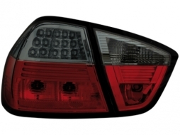 Stopuri LED compatibil cu BMW E90 3er Limousine 05-08  Rosu/Fumuriu-image-4134