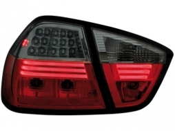 Stopuri LED compatibil cu BMW E90 3er Limousine 05-08  Rosu/Fumuriu-image-5986646