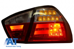 Stopuri LED compatibil cu BMW E90 3er Limousine (2005-2008)  Rosu/Alb-image-6017756