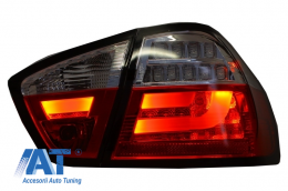 Stopuri LED compatibil cu BMW E90 3er Limousine (2005-2008)  Rosu/Alb-image-6017757