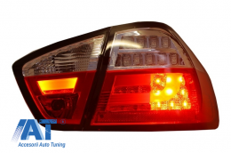 Stopuri LED compatibil cu BMW E90 3er Limousine (2005-2008)  Rosu/Alb-image-6017759