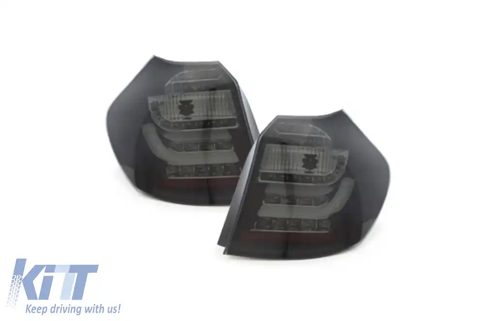 Stopuri LED compatibil cu BMW Seria 1 E81 E87 (09.2007-2011) Negru Fumuriu-image-65463