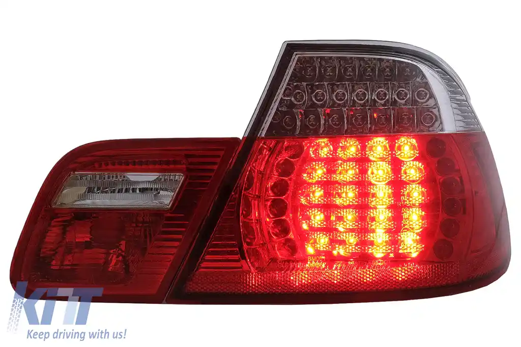 Stopuri LED compatibil cu BMW Seria 3 E46 Coupe Non-Facelift (1999-2003) Rosu Clar-image-6099720