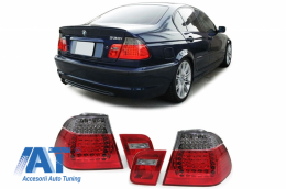 Stopuri LED compatibil cu BMW Seria 3 E46 Sedan (05/1998-08/2001) Rosu&Negru-image-6060593