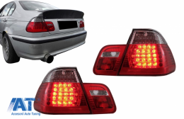 Stopuri LED compatibil cu BMW Seria 3 E46 Limuzina 4Usi (09.2001-03.2005) Rosu Clar-image-6079117