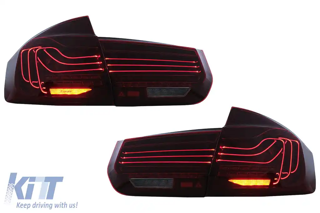 Stopuri LED compatibil cu BMW Seria 3 F30 F80 M3 (2011-2019) CSL Laser Design cu Semnal Dinamic Secvential