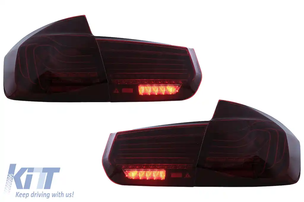 Stopuri LED compatibil cu BMW Seria 3 F30 F80 M3 (2011-2019) CSL Laser Design cu Semnal Dinamic Secvential-image-6110639