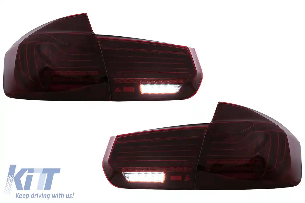 Stopuri LED compatibil cu BMW Seria 3 F30 F80 M3 (2011-2019) CSL Laser Design cu Semnal Dinamic Secvential-image-6110645