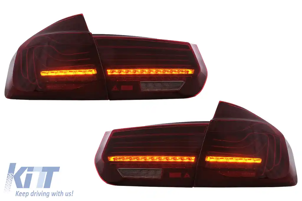 Stopuri LED compatibil cu BMW Seria 3 F30 F80 M3 (2011-2019) CSL Laser Design cu Semnal Dinamic Secvential-image-6110648