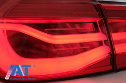 Stopuri LED compatibil cu BMW Seria 3 F30 (2011-2019) Rosu Clar LCI Design cu Semnal Dinamic Secvential-image-6024707