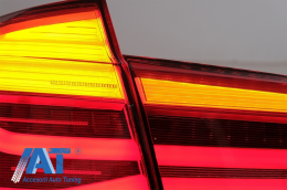 Stopuri LED compatibil cu BMW Seria 3 F30 (2011-2019) Rosu Clar LCI Design cu Semnal Dinamic Secvential-image-6024711