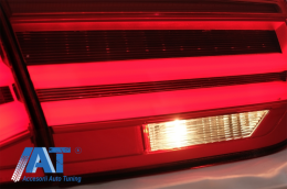 Stopuri LED compatibil cu BMW Seria 3 F30 (2011-2019) Rosu Clar LCI Design cu Semnal Dinamic Secvential-image-6024713