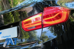 Stopuri LED compatibil cu BMW Seria 3 F30 (2011-2019) Rosu Clar LCI Design cu Semnal Dinamic Secvential-image-6024756