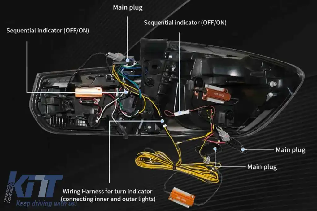 Stopuri LED compatibil cu BMW Seria 3 F31 Touring (2011-2019) cu Semnal Dinamic Secvential-image-6114820