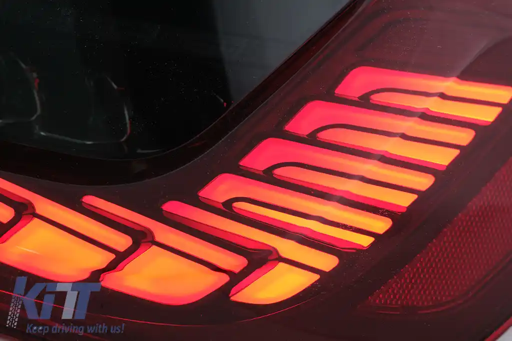 Stopuri LED compatibil cu BMW Seria 3 G20 G28 M3 G80 Sedan (2018-2022) Rosu Fumuriu cu Semnal Dinamic-image-6096541