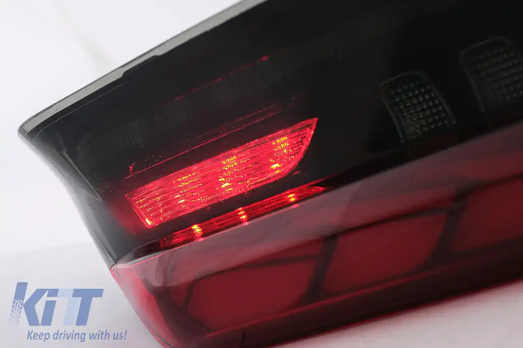Stopuri LED compatibil cu BMW Seria 3 G20 G28 M3 G80 Sedan (2018-2022) Rosu Fumuriu cu Semnal Dinamic-image-6096549