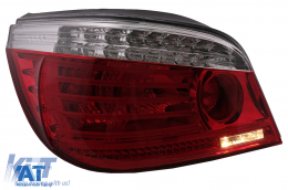 Stopuri LED compatibil cu BMW Seria 5 E60 (04.2003-03.2007) Rosu Clar Facelift look-image-6091622
