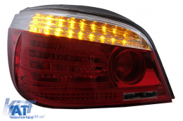 Stopuri LED compatibil cu BMW Seria 5 E60 (04.2003-03.2007) Rosu Clar Facelift look-image-6091629