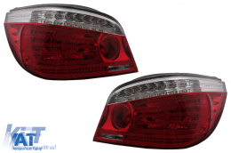Stopuri LED compatibil cu BMW Seria 5 E60 (04.2003-03.2007) Rosu Clar Facelift look-image-6091636