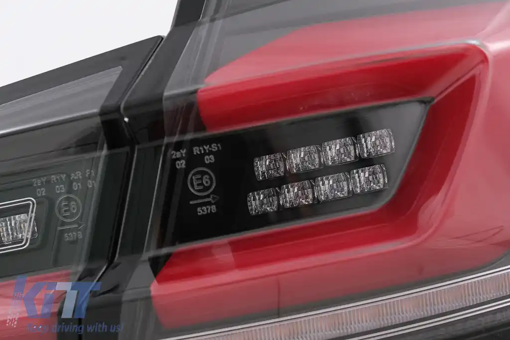 Stopuri LED compatibil cu BMW Seria 5 F10 (2011-2017) Negru cu Semnal Dinamic Secvential-image-6096153