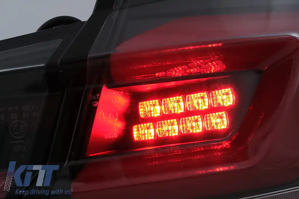 Stopuri LED compatibil cu BMW Seria 5 F10 (2011-2017) Negru cu Semnal Dinamic Secvential-image-6096160