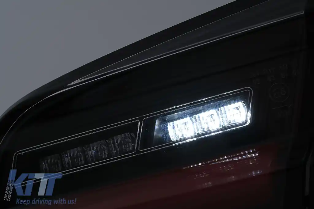 Stopuri LED compatibil cu BMW Seria 5 F10 (2011-2017) Negru cu Semnal Dinamic Secvential-image-6096162