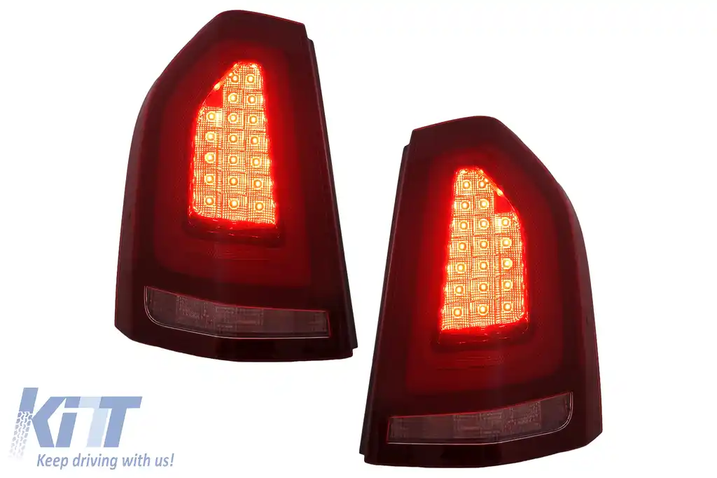 Stopuri LED compatibil cu Chrysler 300 LD Lancia Thema (2011-2014) Rosu cu Pornire Dinamica-image-6110105