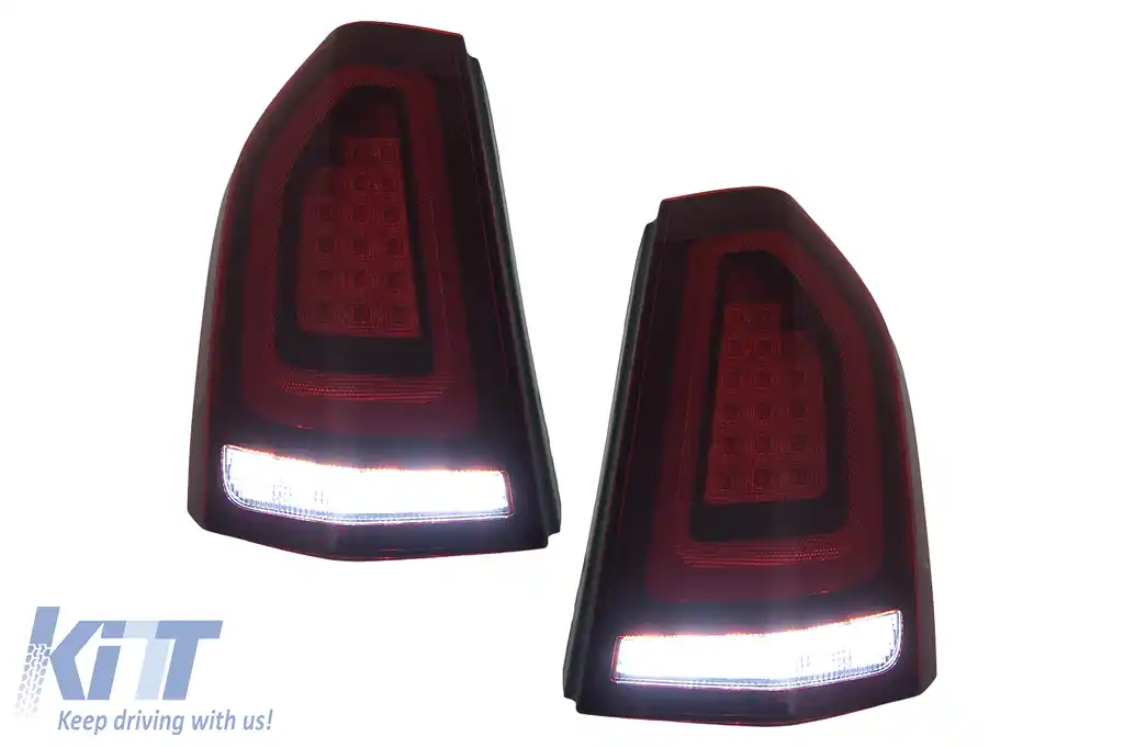 Stopuri LED compatibil cu Chrysler 300 LD Lancia Thema (2011-2014) Rosu cu Pornire Dinamica-image-6110108