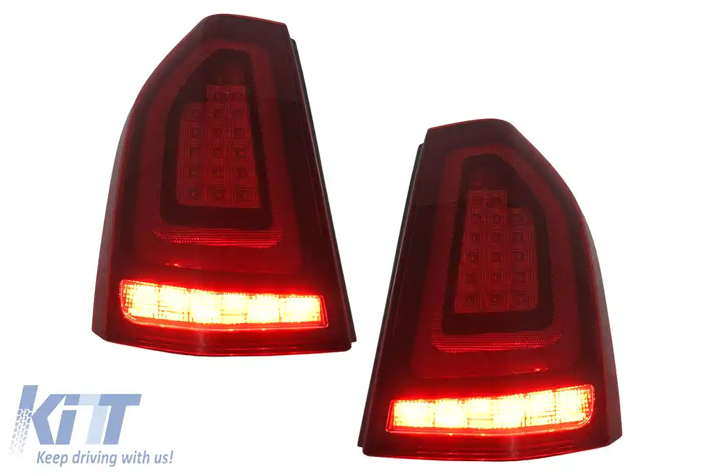 Stopuri LED compatibil cu Chrysler 300 LD Lancia Thema (2011-2014) Rosu cu Pornire Dinamica-image-6110111