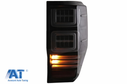 Stopuri LED compatibil cu Ford Ranger (2012-2018) Geam Clar cu Semnal Dinamic-image-6068787