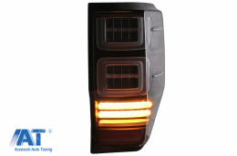 Stopuri LED compatibil cu Ford Ranger (2012-2018) Geam Clar cu Semnal Dinamic-image-6068788