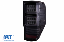 Stopuri LED compatibil cu Ford Ranger (2012-2018) Geam Clar cu Semnal Dinamic-image-6068790