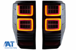 Stopuri LED compatibil cu Ford Ranger (2012-2018) Geam Fumuriu cu Semnal Dinamic-image-6077624
