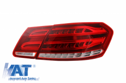 Stopuri LED compatibil cu MERCEDES Benz E-Class W212 (2009-2013) Facelift Design Rosu/Clar-image-6039341