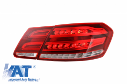 Stopuri LED compatibil cu MERCEDES Benz E-Class W212 (2009-2013) Facelift Design Rosu/Clar-image-6039343
