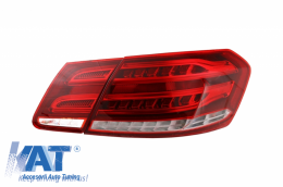 Stopuri LED compatibil cu MERCEDES Benz E-Class W212 (2009-2013) Facelift Design Rosu/Clar-image-6039347