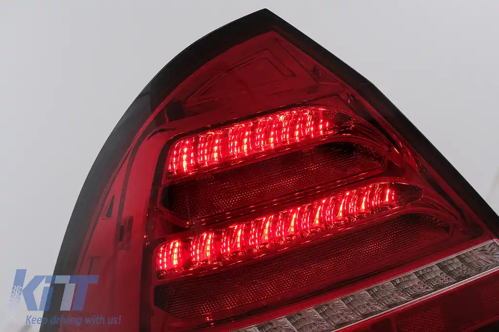 Stopuri LED compatibil cu Mercedes C-Class W203 (2000-2004) Sedan Rosu Clar cu Semnal Dinamic-image-6102801