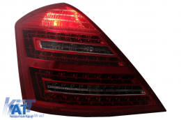 Stopuri LED compatibil cu Mercedes S-Class W221 (2005-2009) Rosu Clar-image-6088090