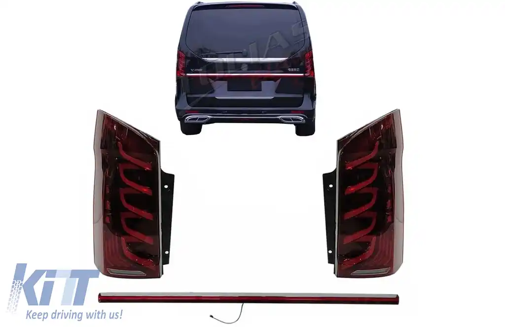 Stopuri LED compatibil cu Mercedes V-Class W447 (2014-2024) modelele cu o Usa Spate Semnal Dinamic-image-6128149