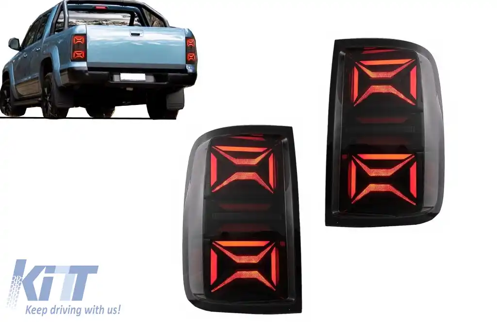 Stopuri LED compatibil cu VW Amarok (2010-2020) Semnal Secvential Dinamic Fumuriu