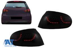 Stopuri LED compatibil cu VW Golf 5 (2004-2009) Fumuriu Negru Extrem Urban Style Semnal Dinamic-image-6069881