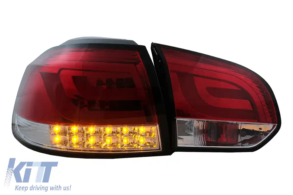 Stopuri LED compatibil cu VW Golf 6 VI Hatchback (2008-2013) Rosu Clar-image-6105889